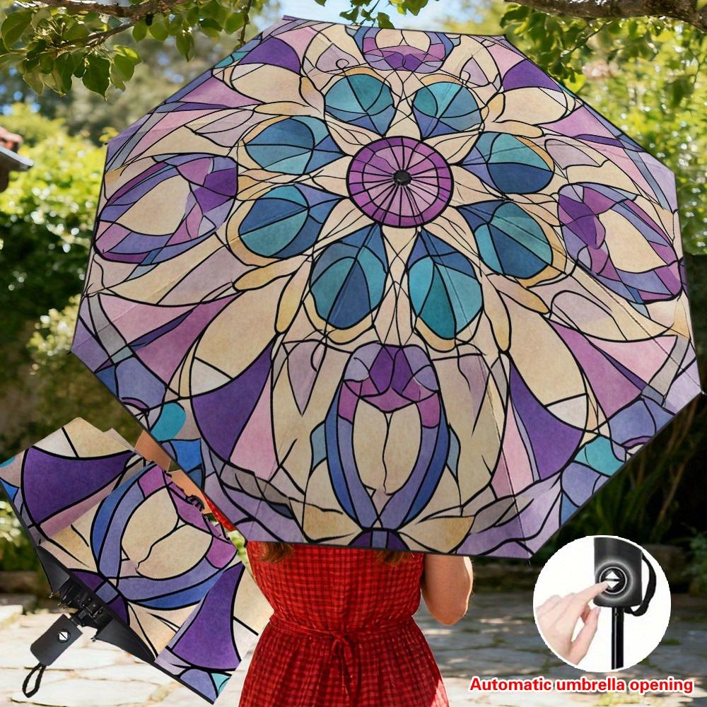 1pc Automatic Open/Close Umbrella with Stained Glass Blooming Flower Design - Automatic Open/Close, Filtering, Thickened Reinf (as the picture,Iron&8K)
1pc Automatic Open/Close Umbrella with Stained Glass Blooming Flower Design - Automatic Open/Close, Filtering, Thickened Reinf (as the picture,Iron&8K)