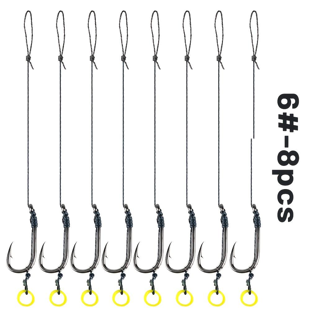 8pcs Method Feeder Hook Rigs Set | Ready-Tied Carp Fishing Hair Rigs With Bait Bands, Anti-Tangle Leader Hooks For Feeder Bottom Fishing 6#
8pcs Method Feeder Hook Rigs Set | Ready-Tied Carp Fishing Hair Rigs With Bait Bands, Anti-Tangle Leader Hooks For Feeder Bottom Fishing 6#