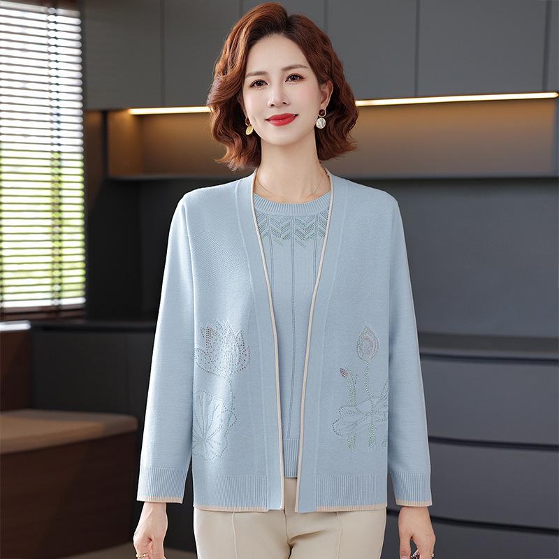 Chic Spring Knitwear Set: Stylish Loose Two-Piece Cardigan for Middle-Aged and Elderly Women 4XL (135-150 lbs) синий
Chic Spring Knitwear Set: Stylish Loose Two-Piece Cardigan for Middle-Aged and Elderly Women 4XL (135-150 lbs) синий