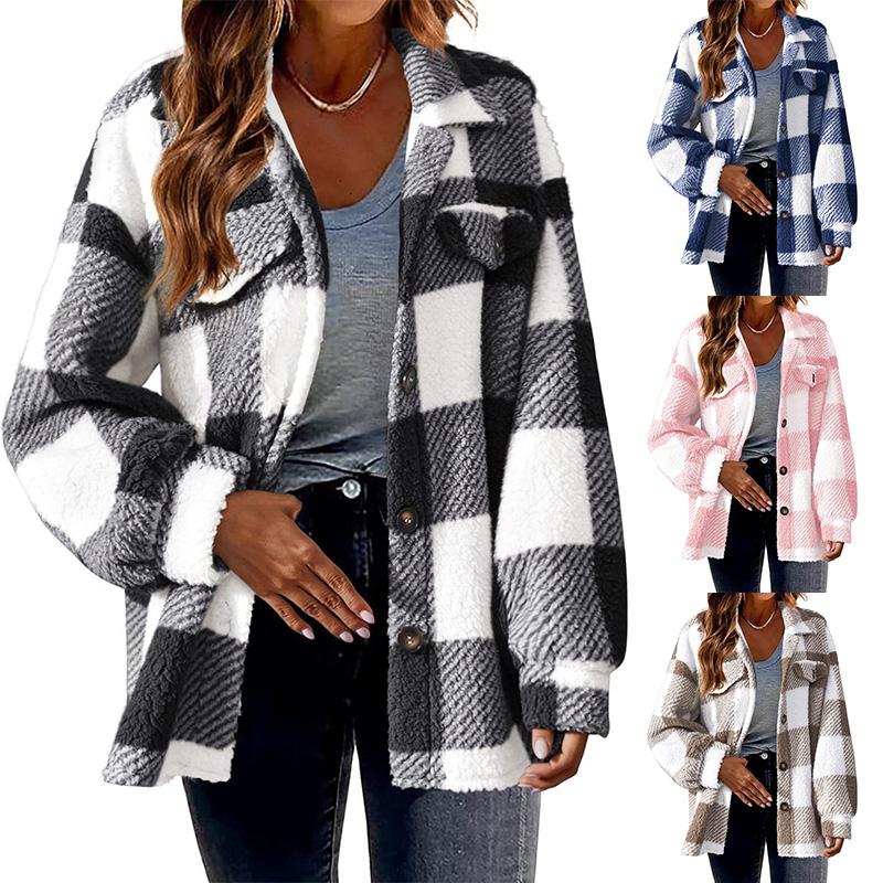 Женская толстая куртка, верхняя одежда, плюшевое короткое пальто в клетку, свободное повседневное пригородное пальто
Женская толстая куртка, верхняя одежда, плюшевое короткое пальто в клетку, свободное повседневное пригородное пальто