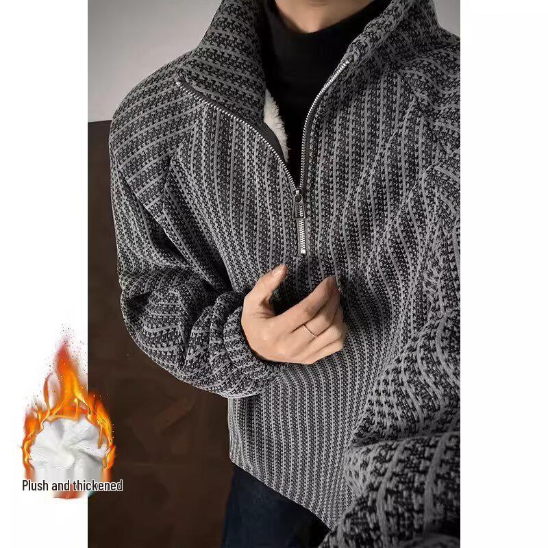 Men s Thick Warm Winter Fleece-Lined Half-Zip Stand Collar Hoodie in American Retro Style M
Men s Thick Warm Winter Fleece-Lined Half-Zip Stand Collar Hoodie in American Retro Style M