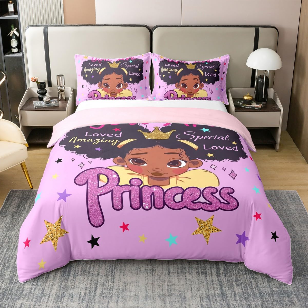 Comforter Fantasy Black Girl S For Kids Girls Women Teens Lightweight S African American Black Girl Bedding Sets Comforter (quilt)-EU Single(135*200cm)3pcs
Comforter Fantasy Black Girl S For Kids Girls Women Teens Lightweight S African American Black Girl Bedding Sets Comforter (quilt)-EU Single(135*200cm)3pcs