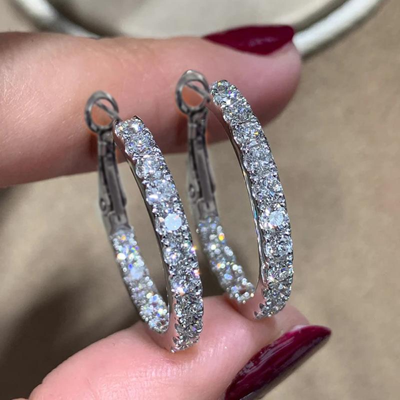 Huitan Classic Round Circle Hoop Earrings with Round Cubic Zirconia Exquisite Temperament Women s Earrings Luxury Zircon Gifts
Huitan Classic Round Circle Hoop Earrings with Round Cubic Zirconia Exquisite Temperament Women s Earrings Luxury Zircon Gifts