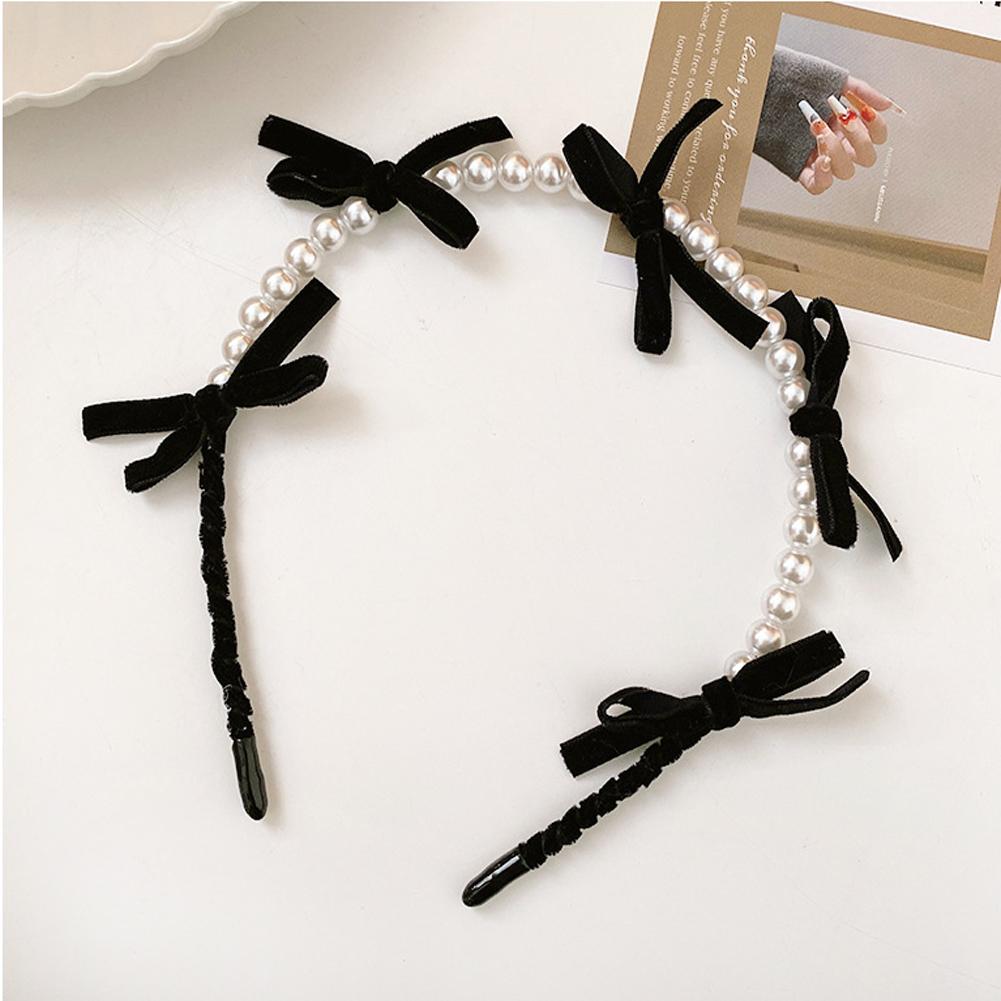 Women Girls Sweet Pearl Headbands Hair Band Temperament Simple Headband Hair Accessories Headdress Without Hurting Hair black #1
Women Girls Sweet Pearl Headbands Hair Band Temperament Simple Headband Hair Accessories Headdress Without Hurting Hair black #1