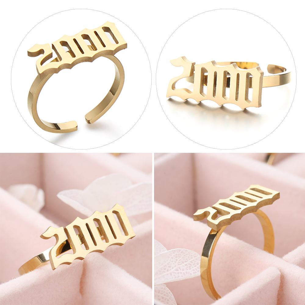 Подарок на вечеринку, регулируемое модное кольцо из нержавеющей стали, специальное кольцо с датой рождения от 1980 до 2000 года, кольцо с номером и годом
Подарок на вечеринку, регулируемое модное кольцо из нержавеющей стали, специальное кольцо с датой рождения от 1980 до 2000 года, кольцо с номером и годом