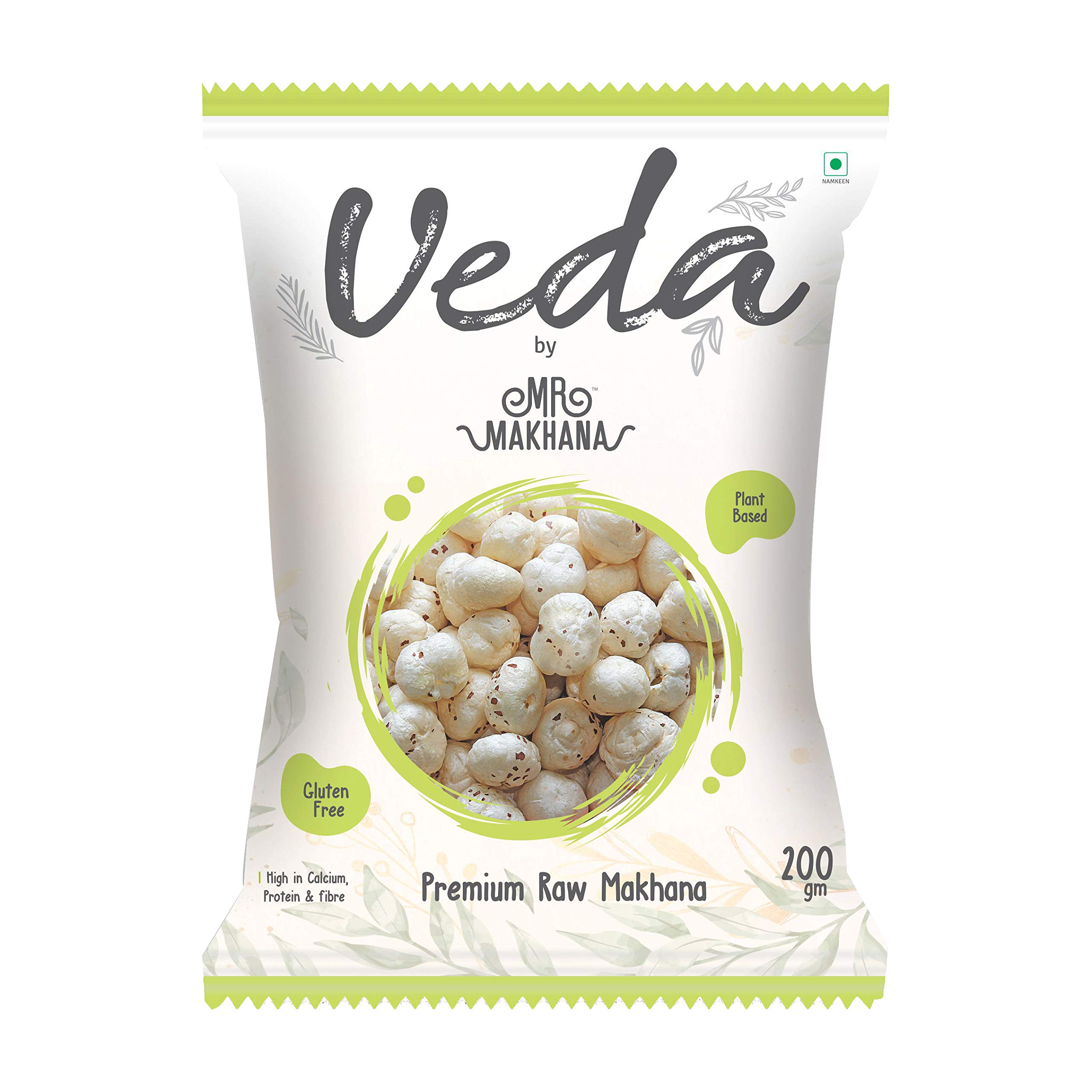 Mr. Makhana Veda Premium Plain & Raw Phool Makhana & Foxnuts : Plant Based, Gluten Free, High in Calcium, Protein & Fiber (200 Gms, 1)
Mr. Makhana Veda Premium Plain & Raw Phool Makhana & Foxnuts : Plant Based, Gluten Free, High in Calcium, Protein & Fiber (200 Gms, 1)