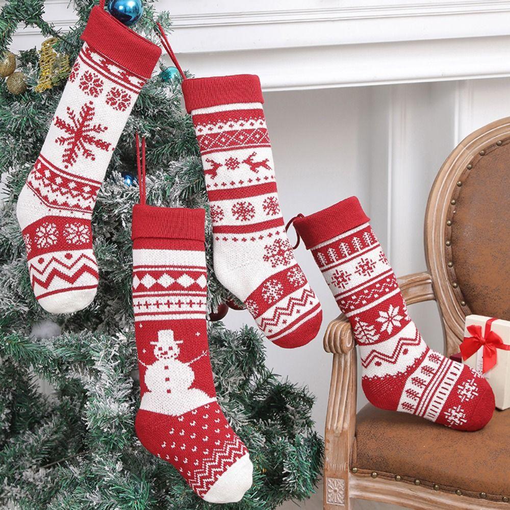 Hanging Christmas Gift Sock Large Size Gift Bag Knitted Christmas Stocking Christmas Decor Style B
Hanging Christmas Gift Sock Large Size Gift Bag Knitted Christmas Stocking Christmas Decor Style B