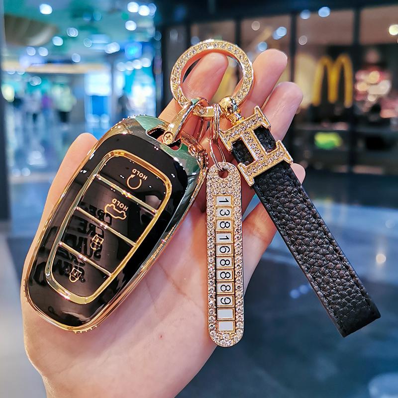 New TPU Car Remote Key Case Cover Protect Shell Bag For Hyundai Tucson Solaris Sonata Hybrid NEXO NX4 Santafe dn8 4 Buttons
New TPU Car Remote Key Case Cover Protect Shell Bag For Hyundai Tucson Solaris Sonata Hybrid NEXO NX4 Santafe dn8 4 Buttons