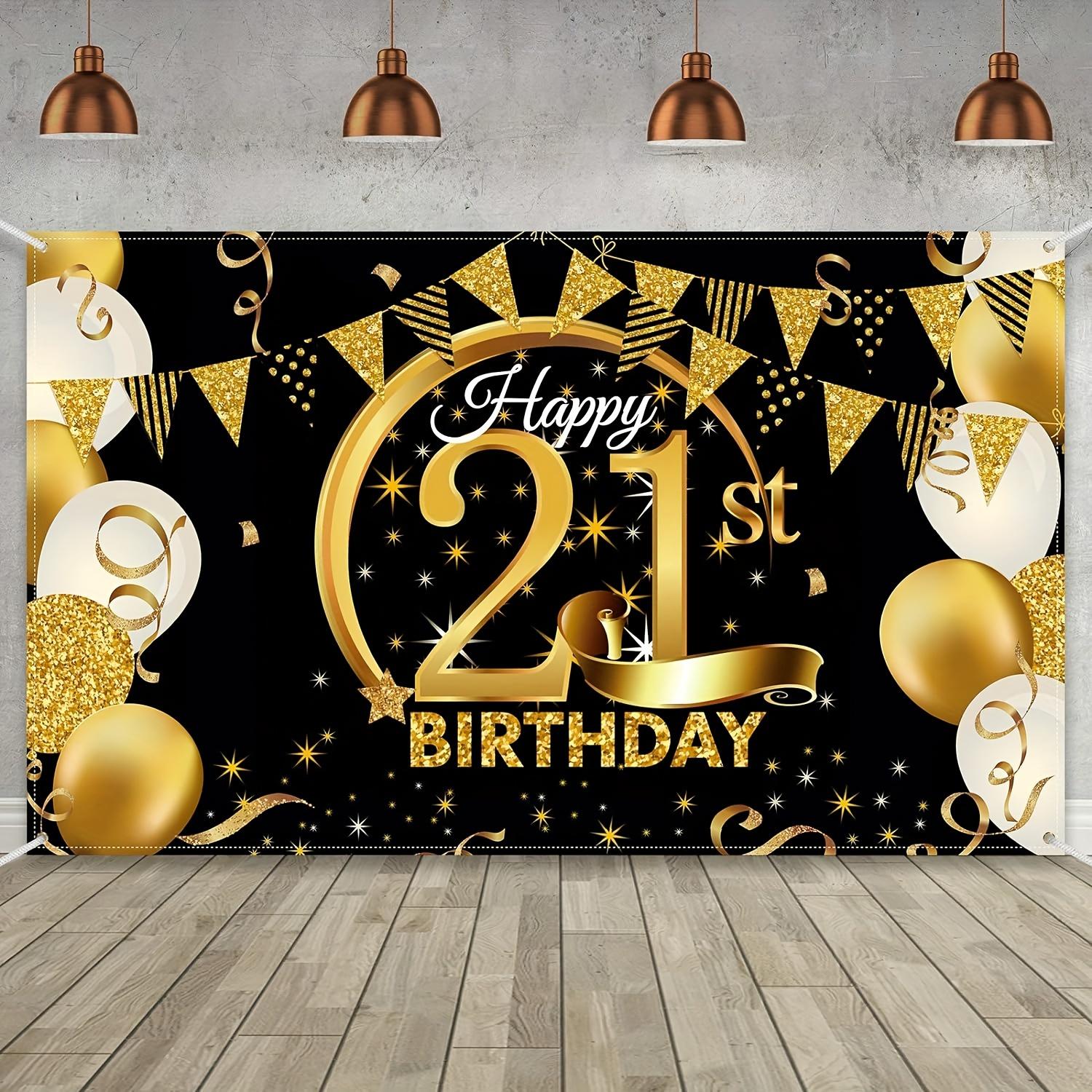 1PC 72.8x43.3in Oversized Fabric Birthday Poster - Black & Gold Logo Decor for Anniversary, Photo Booth Backdrop & Party Supplies чорний
1PC 72.8x43.3in Oversized Fabric Birthday Poster - Black & Gold Logo Decor for Anniversary, Photo Booth Backdrop & Party Supplies чорний