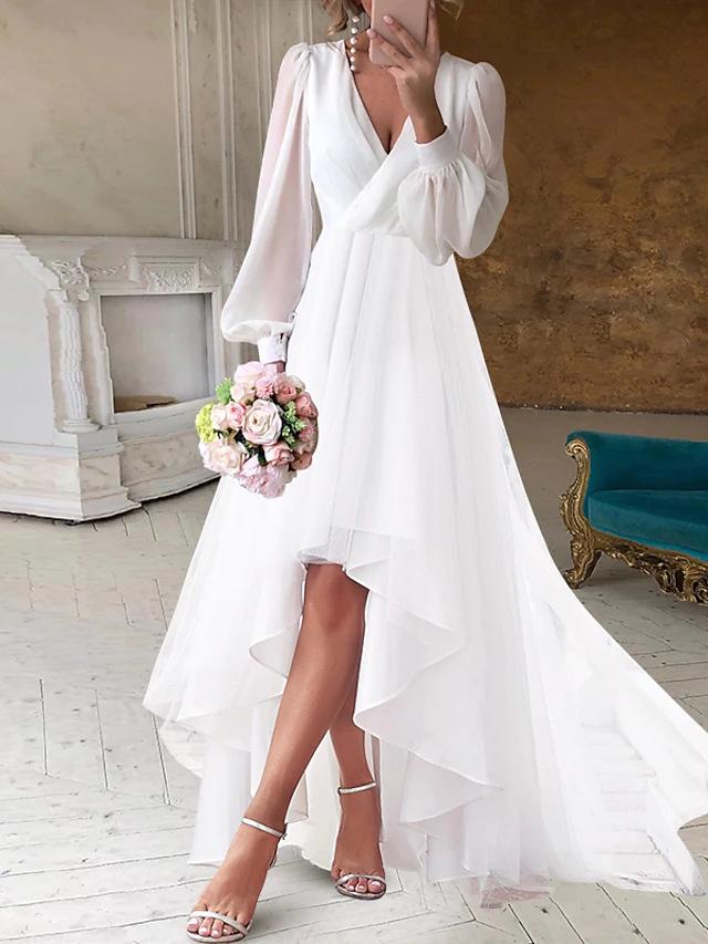 Elegant V-neck Solid Color Waist-Cinching Slim Fit Long-Sleeve Dress for Women XL білий
Elegant V-neck Solid Color Waist-Cinching Slim Fit Long-Sleeve Dress for Women XL білий