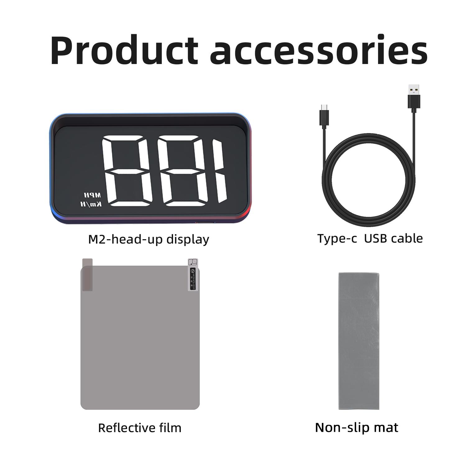 M2 HD Car GPS Head Up Display HUD Digital Speedometer KM/H Windshield Projector Universal Auto Electronics Accessory Plug & Play білий
M2 HD Car GPS Head Up Display HUD Digital Speedometer KM/H Windshield Projector Universal Auto Electronics Accessory Plug & Play білий