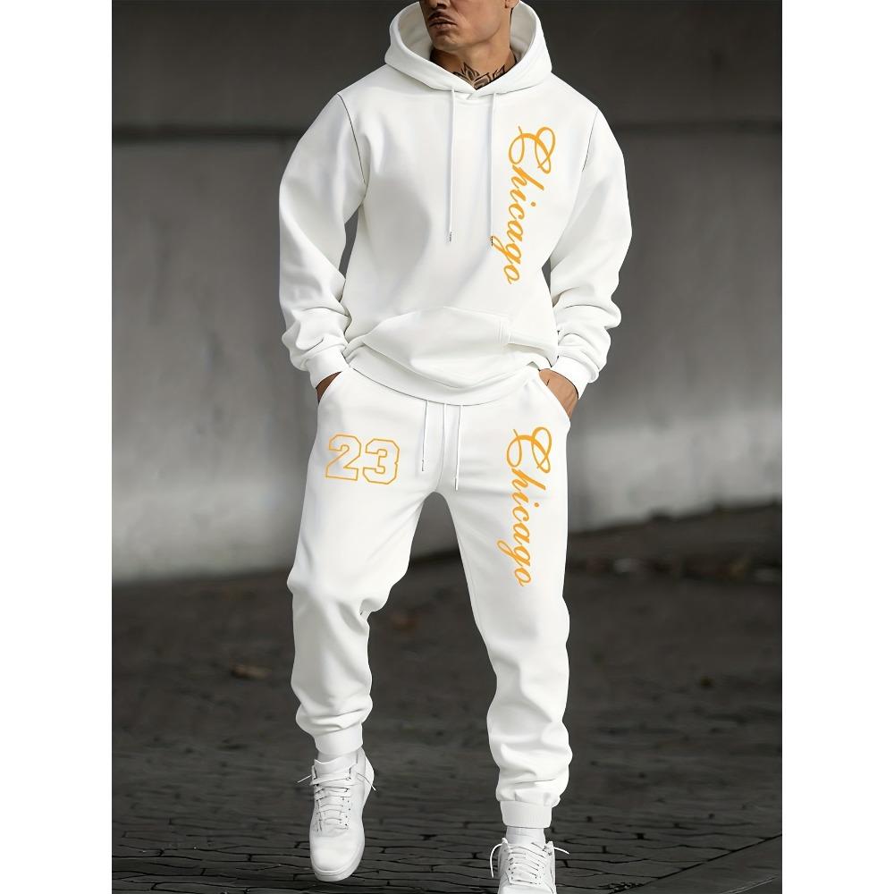 Men s Casual 2 Piece Set with Printed Alphanumeric Pattern Drawstring Pocket Hoodie and Drawstring Outdoor Casual Sports Pants Set S белый
Men s Casual 2 Piece Set with Printed Alphanumeric Pattern Drawstring Pocket Hoodie and Drawstring Outdoor Casual Sports Pants Set S белый