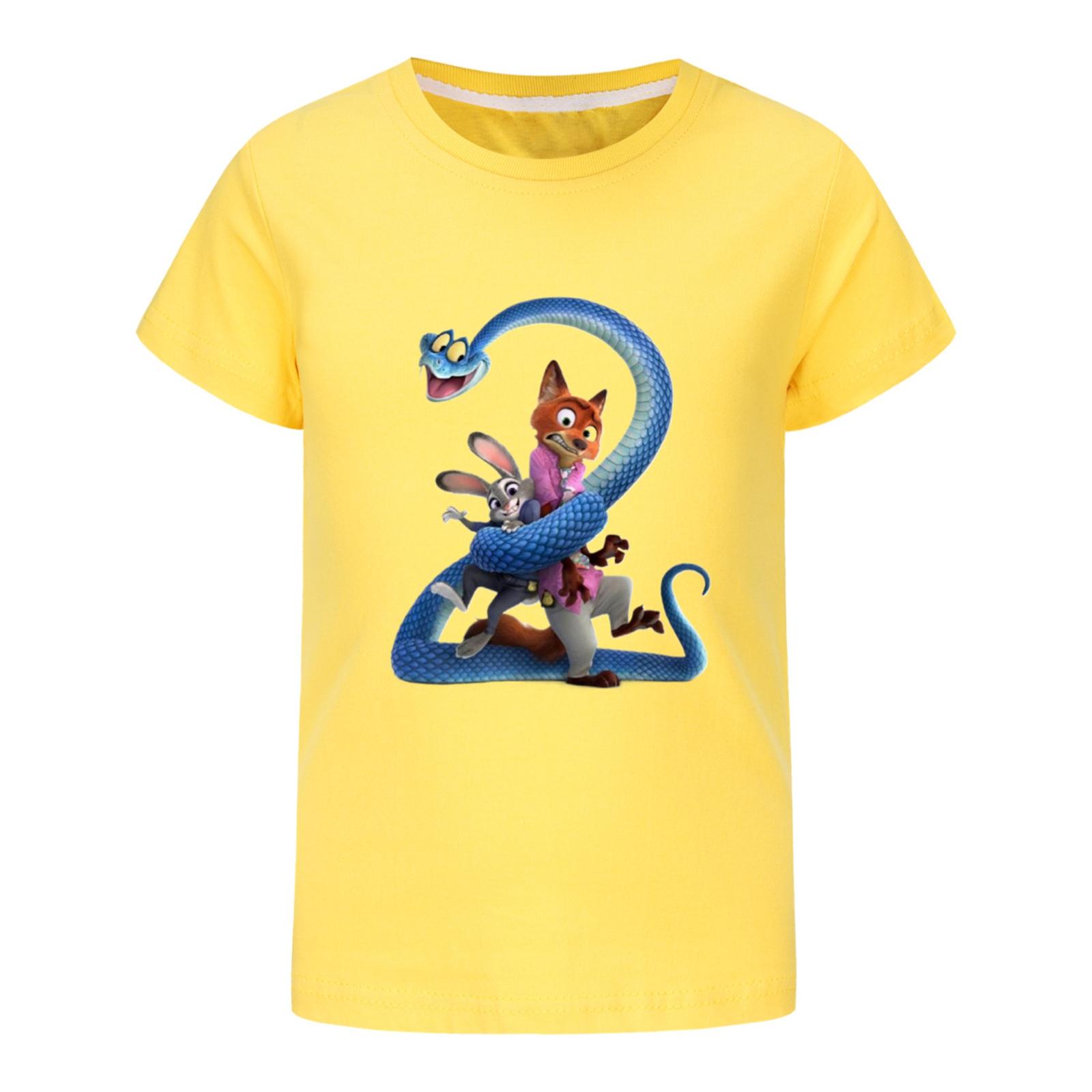 Fashionable Round Neck Short Sleeve Work Clothes Printed Tops For KID Summer Tops 100 жовтий
Fashionable Round Neck Short Sleeve Work Clothes Printed Tops For KID Summer Tops 100 жовтий