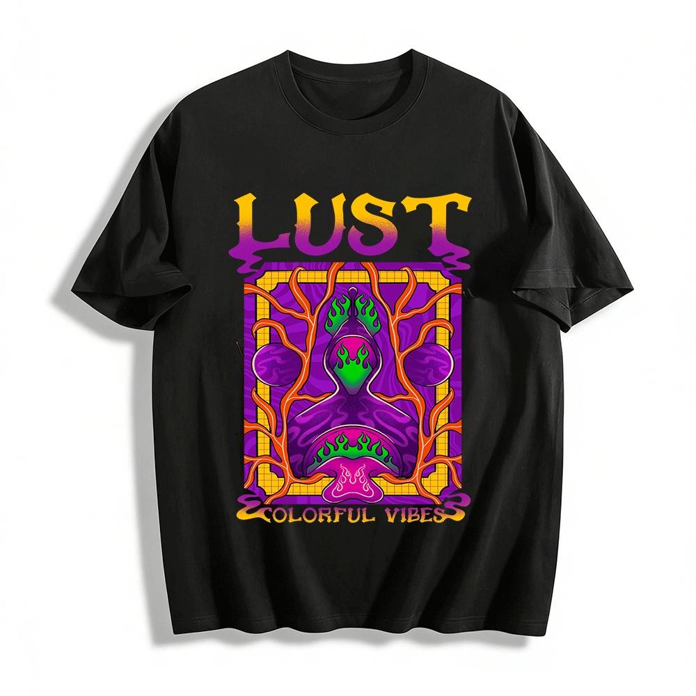 Psychedelic Lust Tarot Style Print Trendy Casual Short Sleeve Tee Pure cotton T-shirt XXS
Psychedelic Lust Tarot Style Print Trendy Casual Short Sleeve Tee Pure cotton T-shirt XXS