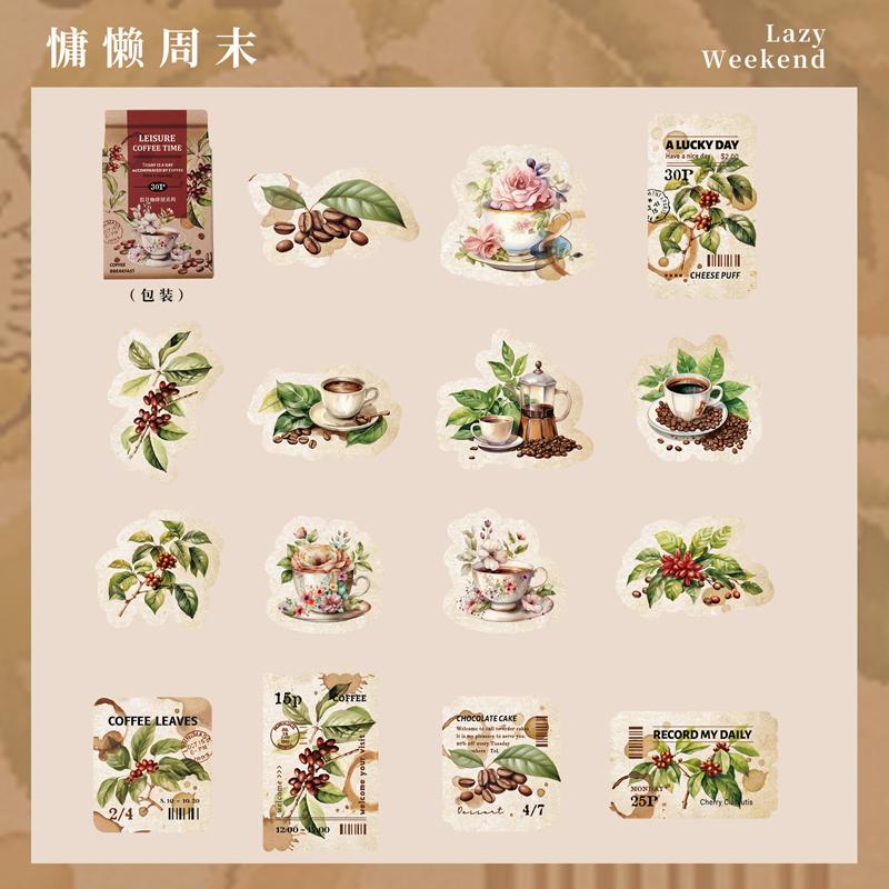 30pcs/box Coffee Theme Boxed Stickers Washi Paper DIY Scrapbooking Vintage Collage Junk Journal Deco Sticker Stationery
30pcs/box Coffee Theme Boxed Stickers Washi Paper DIY Scrapbooking Vintage Collage Junk Journal Deco Sticker Stationery