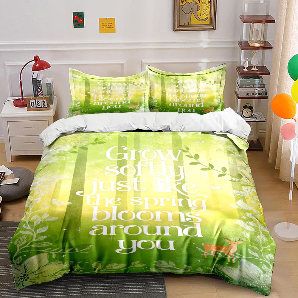 Text, deer, leaves, flowers. Bedding sets Duvet cover sets Duvet covers Pillowcases(1 * Duvet Cover 2 * Pillowcases, without duvet insert) 135x200cm
Text, deer, leaves, flowers. Bedding sets Duvet cover sets Duvet covers Pillowcases(1 * Duvet Cover 2 * Pillowcases, without duvet insert) 135x200cm