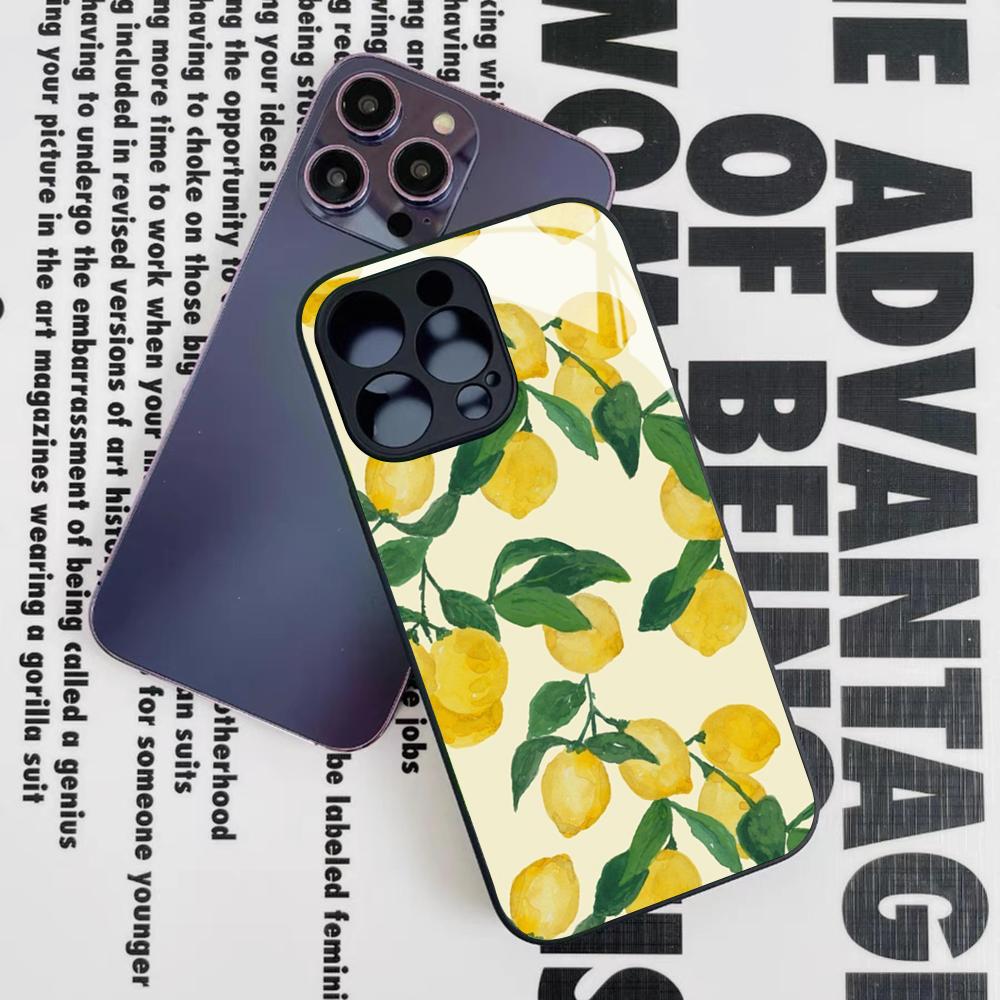 Fruit lemon Phone Case for Iphone 16 15 14 12 11 13 Pro Max Mini 8 X Xr Xs Puls Black Glass Cover iPhone12
Fruit lemon Phone Case for Iphone 16 15 14 12 11 13 Pro Max Mini 8 X Xr Xs Puls Black Glass Cover iPhone12