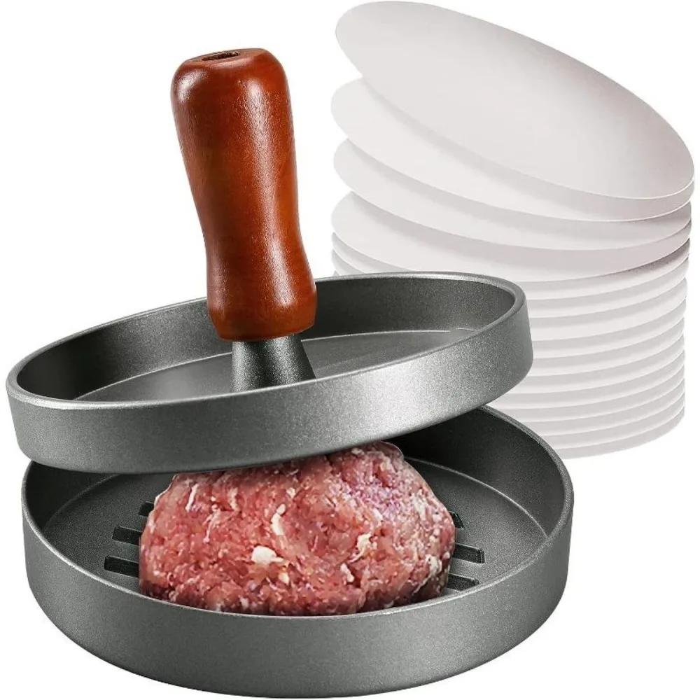 Burger Press 4.5-inch Manual Metal, Aluminum Nonstick Lining, 100-sheet Oiled Paper Burger Patty Press Durable and Easy To Clean 1Set
Burger Press 4.5-inch Manual Metal, Aluminum Nonstick Lining, 100-sheet Oiled Paper Burger Patty Press Durable and Easy To Clean 1Set
