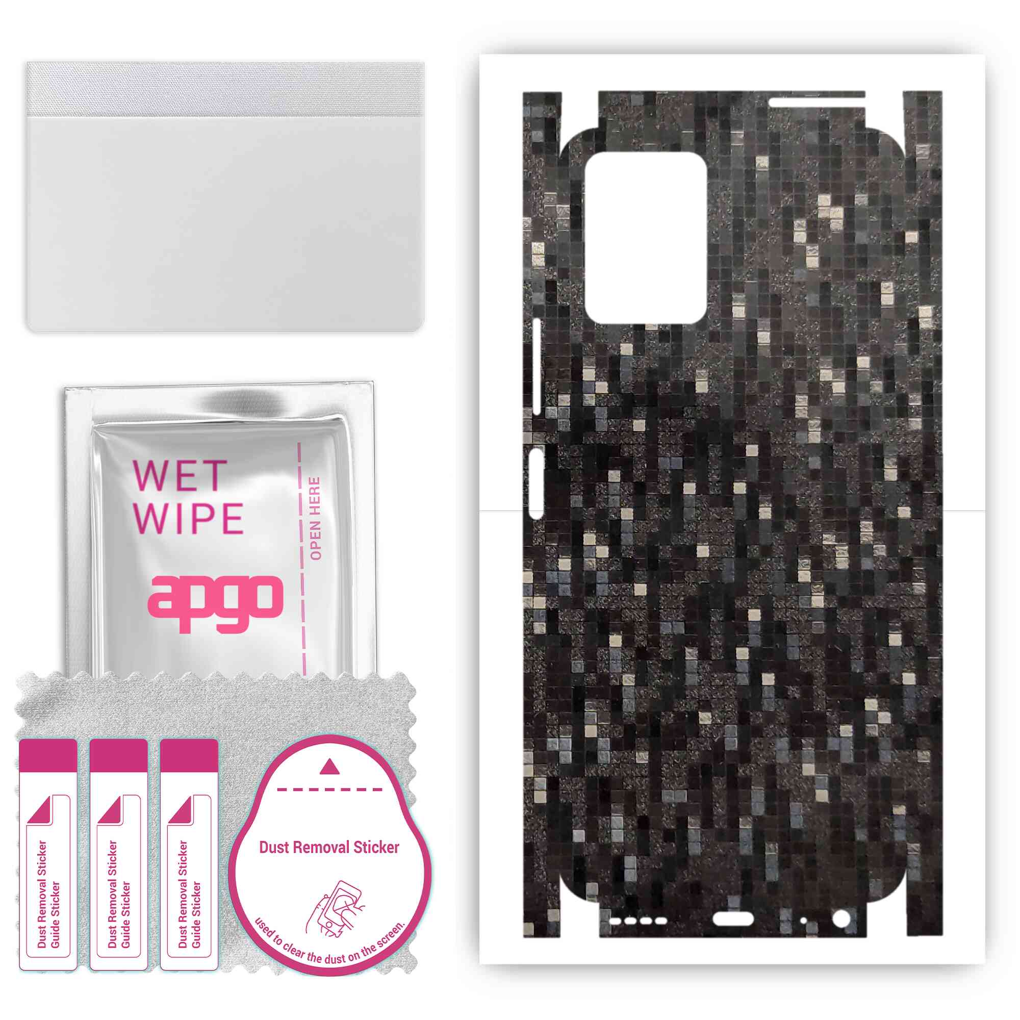 apgo Protective Skin Sticker for the back+sides compatible with VIvo Y21e, Full Wrap Film, Foil, Vinyl - Pattern Carbon Black Pixel
apgo Protective Skin Sticker for the back+sides compatible with VIvo Y21e, Full Wrap Film, Foil, Vinyl - Pattern Carbon Black Pixel
