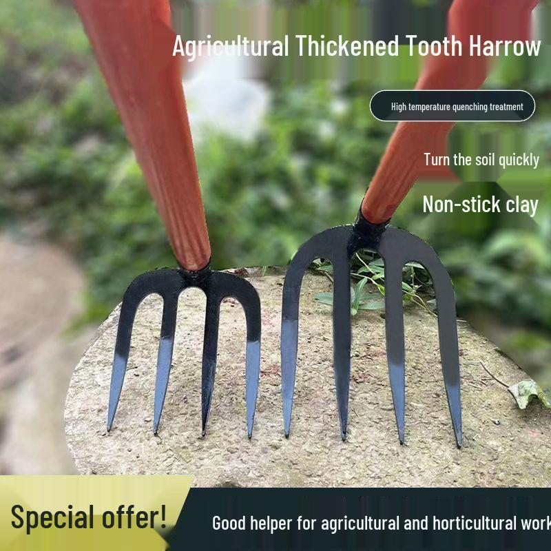 Винтажные сверхпрочные железные грабли: Стальная четырехзубчатая борона для садоводства и рыхления почвы Track Steel Painted - Small
Винтажные сверхпрочные железные грабли: Стальная четырехзубчатая борона для садоводства и рыхления почвы Track Steel Painted - Small
