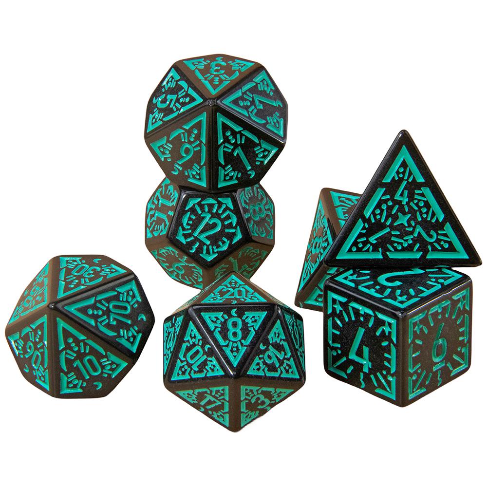 7Pcs/Set DND Carving Pattern Dice RPG Polyhedral Dice Set for Boardgame Як подарунок Ігрові кубики Розважальні аксесуари зелений
7Pcs/Set DND Carving Pattern Dice RPG Polyhedral Dice Set for Boardgame Як подарунок Ігрові кубики Розважальні аксесуари зелений