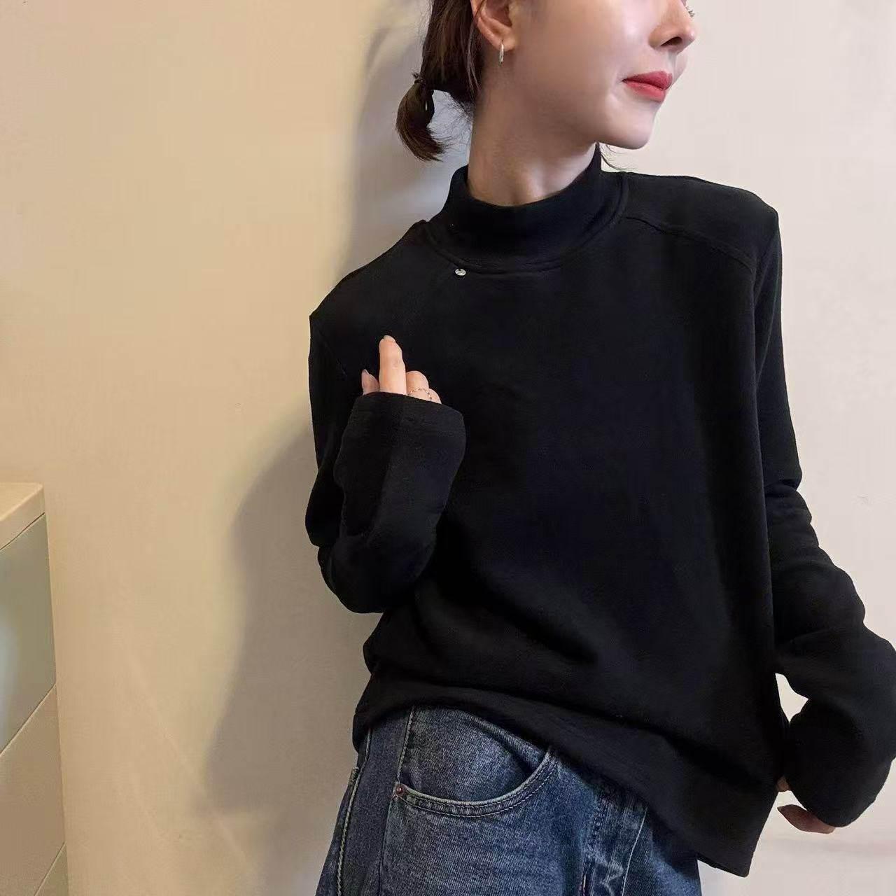 2025 Korean Chic Thermal Fleece Mock Neck Slimming Long Sleeve Women s T-shirt - Spring/Autumn XL чёрный
2025 Korean Chic Thermal Fleece Mock Neck Slimming Long Sleeve Women s T-shirt - Spring/Autumn XL чёрный