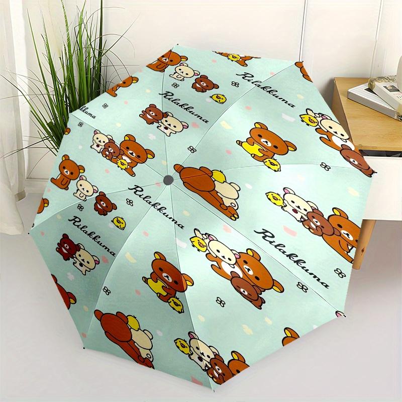 Rilakkuma,San X Automatic Folding Umbrella Simple 8 Rib Design, Bright Cartoon Pattern, Durable Iron Frame, Suitable For Travel, Outdoor, Be
Rilakkuma,San X Automatic Folding Umbrella Simple 8 Rib Design, Bright Cartoon Pattern, Durable Iron Frame, Suitable For Travel, Outdoor, Be
