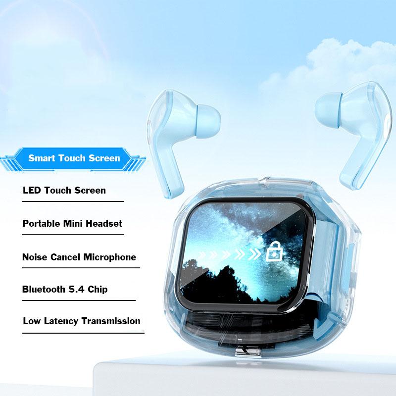 Умные беспроводные наушники с сенсорным экраном, низкая задержка, Hi-Fi стереогарнитура для музыки, цифровой дисплей, шумоподавление, наушники с микрофоном синий
Умные беспроводные наушники с сенсорным экраном, низкая задержка, Hi-Fi стереогарнитура для музыки, цифровой дисплей, шумоподавление, наушники с микрофоном синий