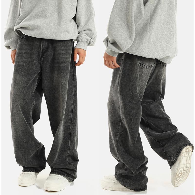 Men s Retro Black-Gray Wide-Leg Drape Jeans: Loose Straight-Leg High Street Style XL
Men s Retro Black-Gray Wide-Leg Drape Jeans: Loose Straight-Leg High Street Style XL