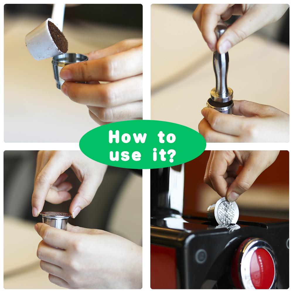 Compatible With Stainless Steel Coffee Capsule Reusable Refillable Coffee Capsule Cup Filter with Brush Spoon Powder-press
Compatible With Stainless Steel Coffee Capsule Reusable Refillable Coffee Capsule Cup Filter with Brush Spoon Powder-press