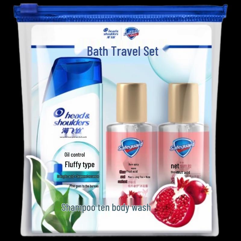 Head & Shoulders Anti-Dandruff Oil Control Shampoo & Safeguard Shower Gel Travel Set
Head & Shoulders Anti-Dandruff Oil Control Shampoo & Safeguard Shower Gel Travel Set
