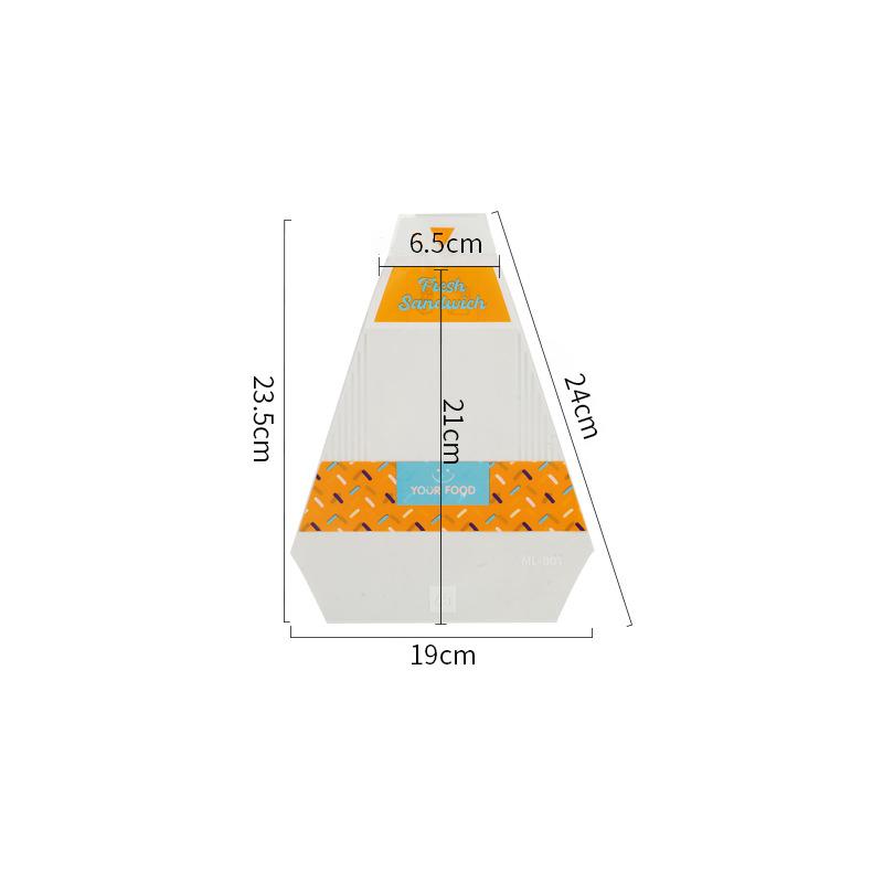 100 штук оберток для сэндвичей, специальные одноразовые, легко рвущиеся, прозрачные, треугольные, для выпечки тортов, хлеба, упаковочные пакеты