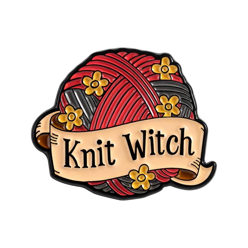 Knitting Witch Enamel Pins Floral Yarn Ball Brooches Lapel Badges Knit Fast Die Warm Skull Jewelry Gift for Craft Friends
Knitting Witch Enamel Pins Floral Yarn Ball Brooches Lapel Badges Knit Fast Die Warm Skull Jewelry Gift for Craft Friends