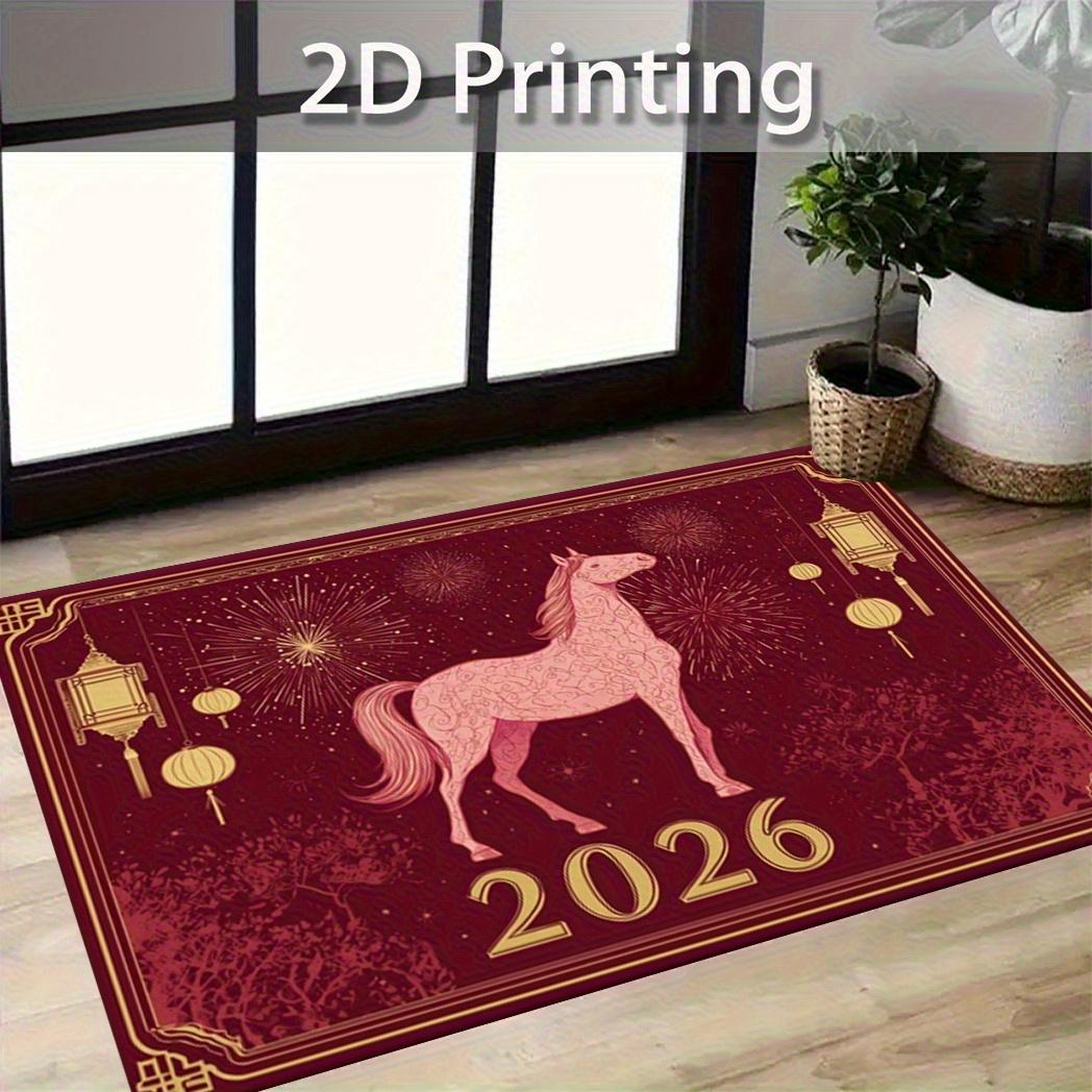 VIKAMA Festive Red New Year Carpet Year of the Horse Doormat Welcome Mat Rug For Bedroom Large Area Rug Carpet For Live Room 40X60CM (1.3X2FT
VIKAMA Festive Red New Year Carpet Year of the Horse Doormat Welcome Mat Rug For Bedroom Large Area Rug Carpet For Live Room 40X60CM (1.3X2FT