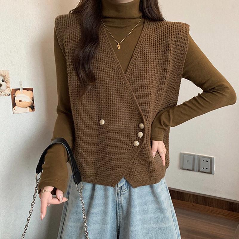 Женский вязаный жилет-кардиган без рукавов - Свитер свободного кроя на осень 2025 S
Женский вязаный жилет-кардиган без рукавов - Свитер свободного кроя на осень 2025 S