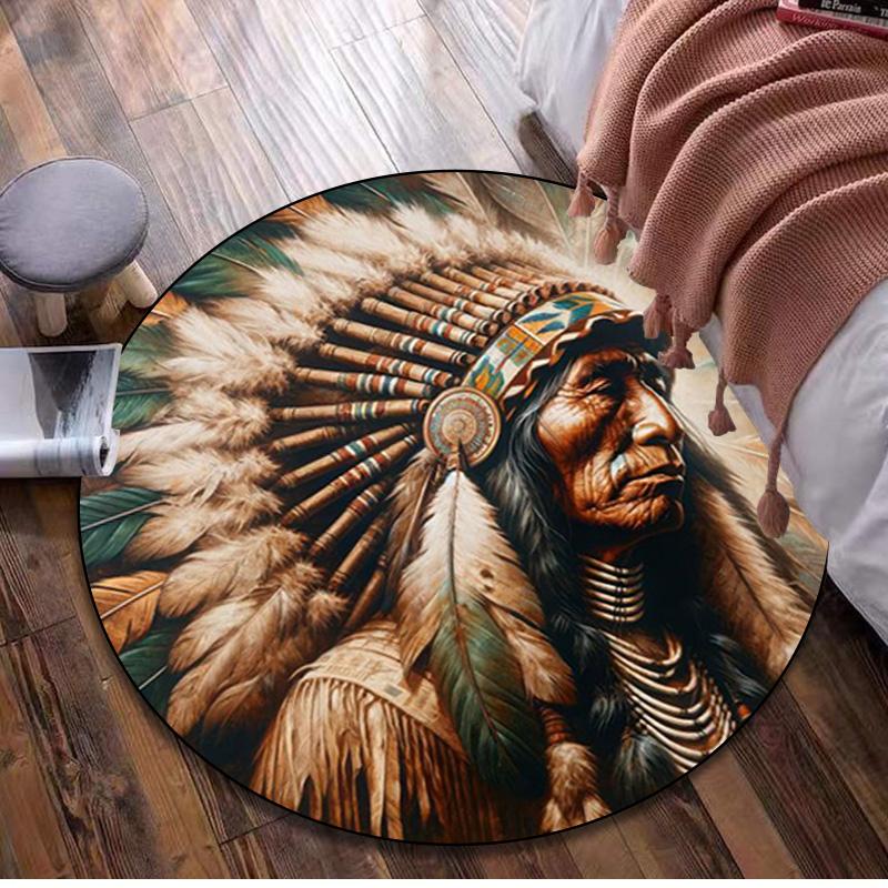 1Pc Apache Chief Circular Print Rug - home decoration Carpet For Living Room Bedroom Flooring Computer Chair Area Rug 80x80cm( 31x31in)
1Pc Apache Chief Circular Print Rug - home decoration Carpet For Living Room Bedroom Flooring Computer Chair Area Rug 80x80cm( 31x31in)