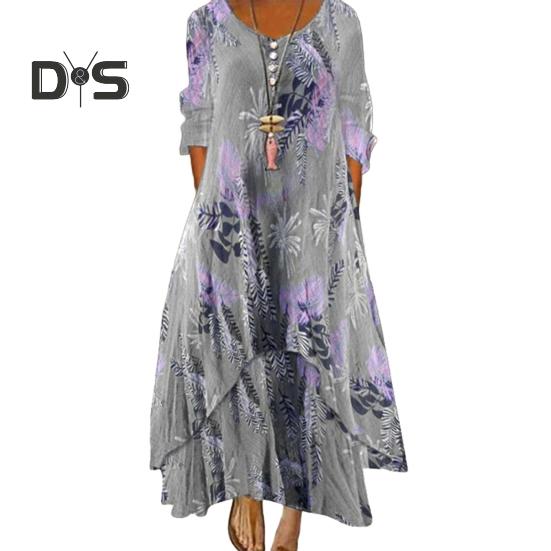 Платье весна-осень с карманами, винтажным цветочным принтом, V-образным вырезом, неровным многослойным подолом, свободное платье макси А-силуэта для повседневной работы и вечеринки XL серый
Платье весна-осень с карманами, винтажным цветочным принтом, V-образным вырезом, неровным многослойным подолом, свободное платье макси А-силуэта для повседневной работы и вечеринки XL серый