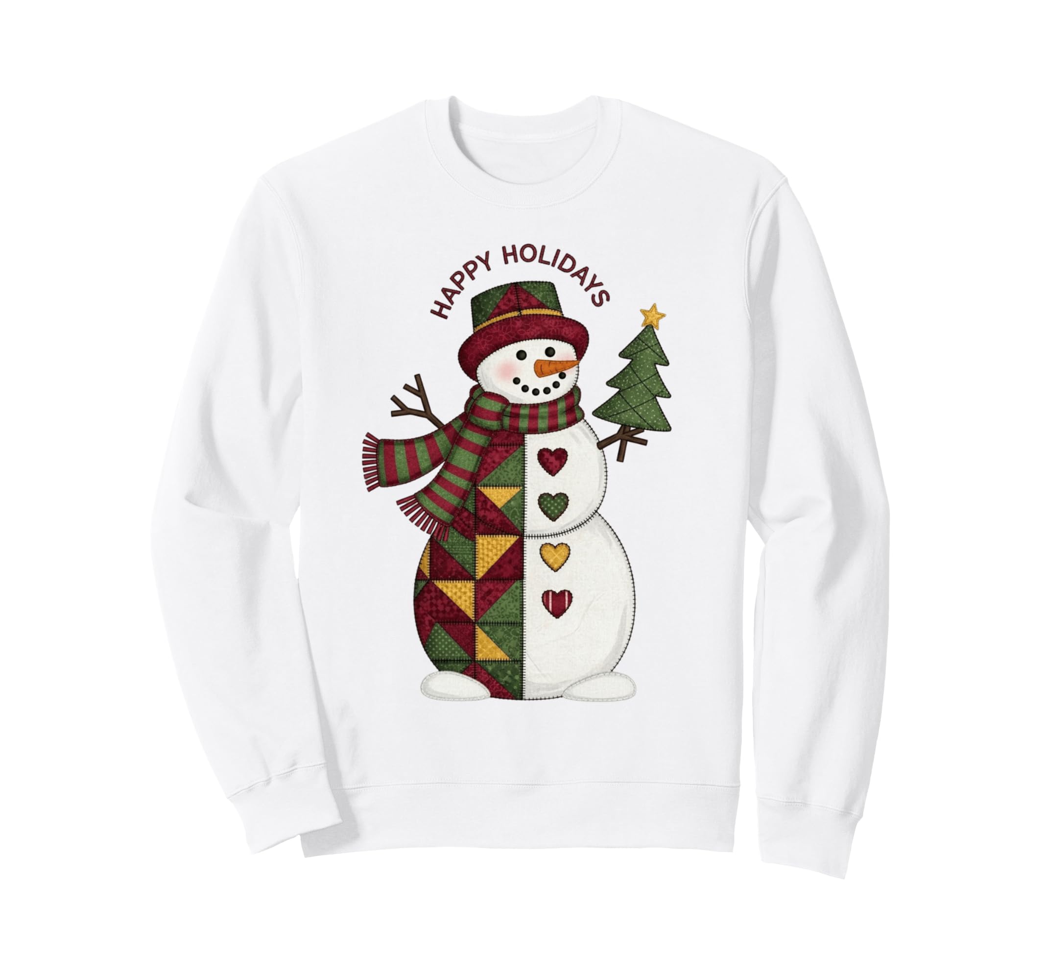 Happy Holidays Snowman Tree Patchwork Heart Sweatshirt чёрный
Happy Holidays Snowman Tree Patchwork Heart Sweatshirt чёрный