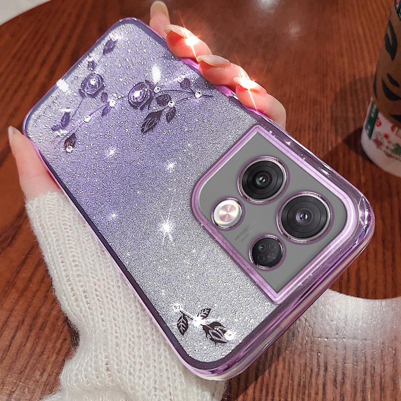 KADEM For Oppo Reno8 5G (Global Version) Rhinestone Decor Flower Pattern Phone Case Gradient Color Glitter Powder Anti-drop TPU Cover Blue
KADEM For Oppo Reno8 5G (Global Version) Rhinestone Decor Flower Pattern Phone Case Gradient Color Glitter Powder Anti-drop TPU Cover Blue
