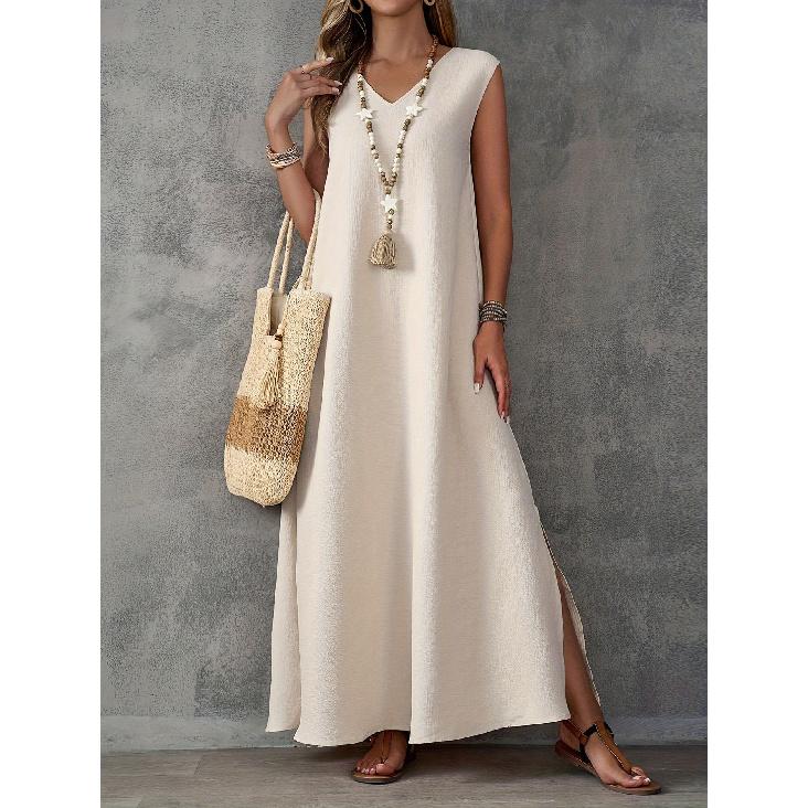 2026 Summer Women s Sleeveless V-Neck Side Slit Dress Elegant Long Dress XXL хакі
2026 Summer Women s Sleeveless V-Neck Side Slit Dress Elegant Long Dress XXL хакі