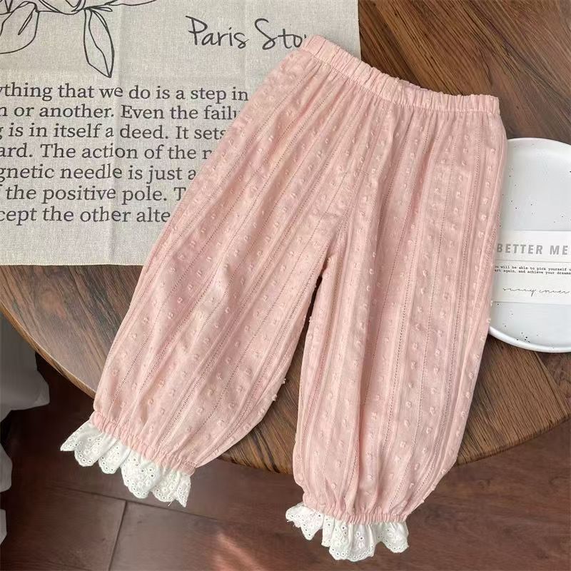 Летняя милая детская одежда Кружево и кружево Брюки от комаров для девочек Тонкие и дышащие детские брюки 130
Летняя милая детская одежда Кружево и кружево Брюки от комаров для девочек Тонкие и дышащие детские брюки 130