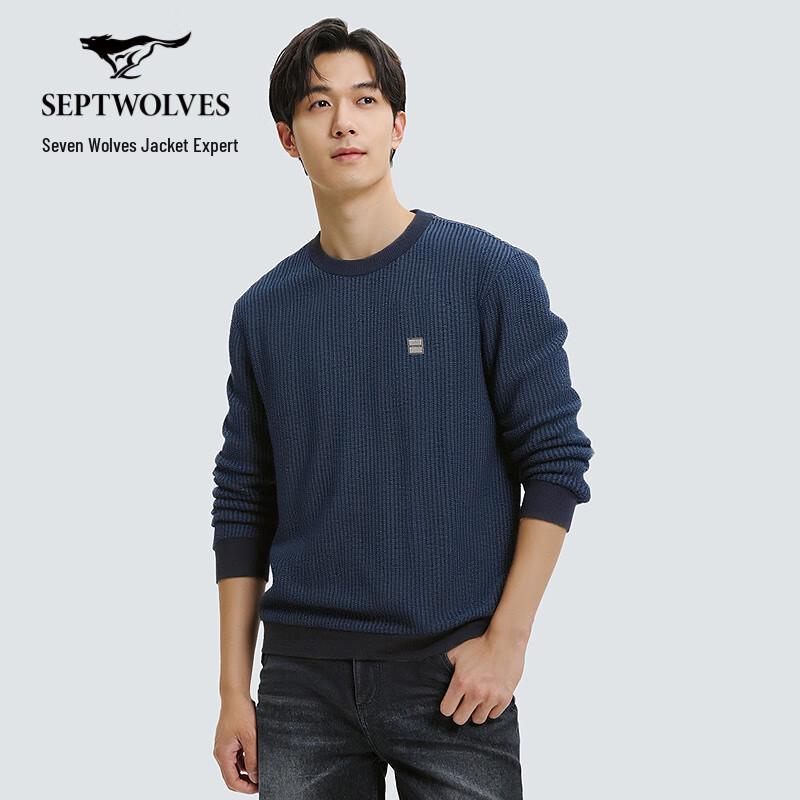 SEPTWOLVES Men s Color-block Round Neck Knit Sweater M
SEPTWOLVES Men s Color-block Round Neck Knit Sweater M