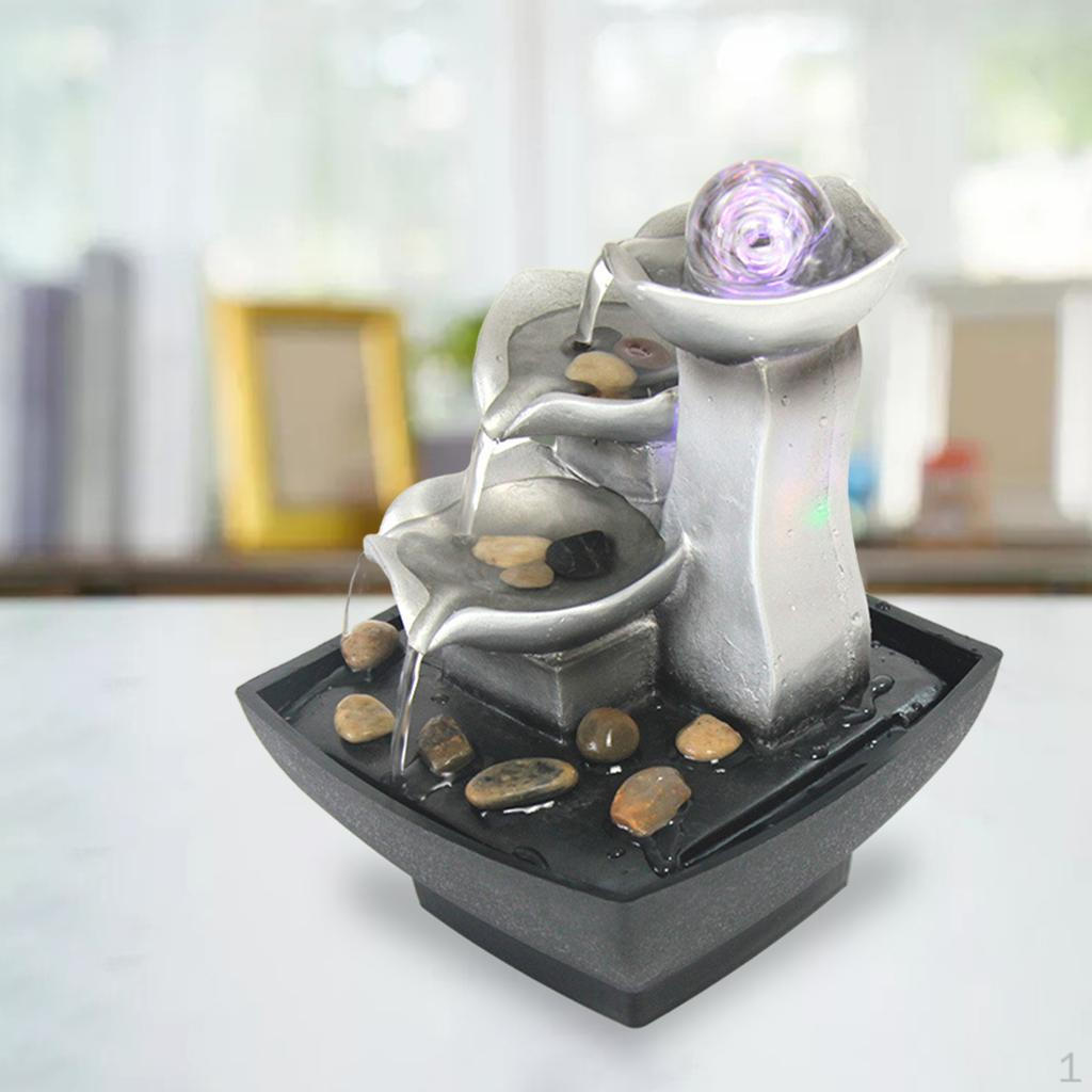 3Tier Tabletop Fountain Automatic Pump Meditation with LED Light for Indoor
3Tier Tabletop Fountain Automatic Pump Meditation with LED Light for Indoor