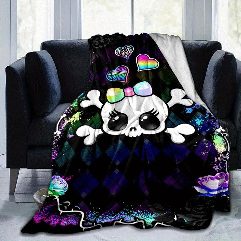 1pc Skull Printing Lightweight Flannel Blanket, Comfortable and Warm Blanket, for Camping Sofa Bed and Couch Office, Gift 100x150cm
1pc Skull Printing Lightweight Flannel Blanket, Comfortable and Warm Blanket, for Camping Sofa Bed and Couch Office, Gift 100x150cm