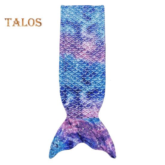 Одеяло с русалкой креативной формы, очень мягкое, приятное для кожи, моющееся, невыцветающее, утолщенное зимнее теплое одеяло для сна 150CM фиолетовый/синий