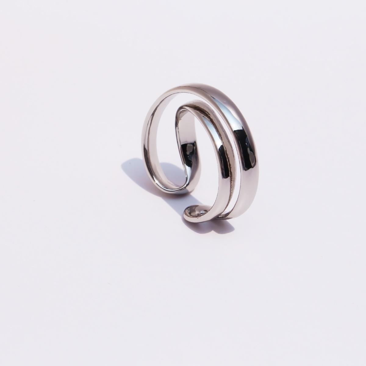 Уникальный дизайн, нерегулярное двухслойное трехмерное многослойное кольцо с холодным ветром, простое открытое кольцо на указательный палец 979 adjustable opening белого золота
Уникальный дизайн, нерегулярное двухслойное трехмерное многослойное кольцо с холодным ветром, простое открытое кольцо на указательный палец 979 adjustable opening белого золота