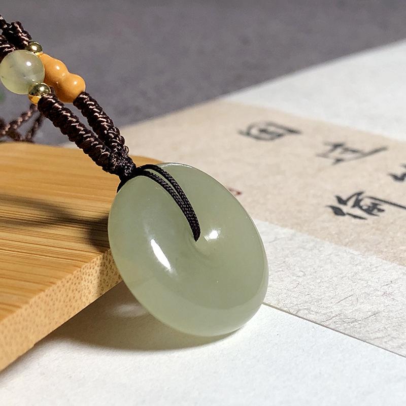 Подвеска-шарм из нефрита Хэтянь Пи Сю - Ожерелье из камня цинбай для пар