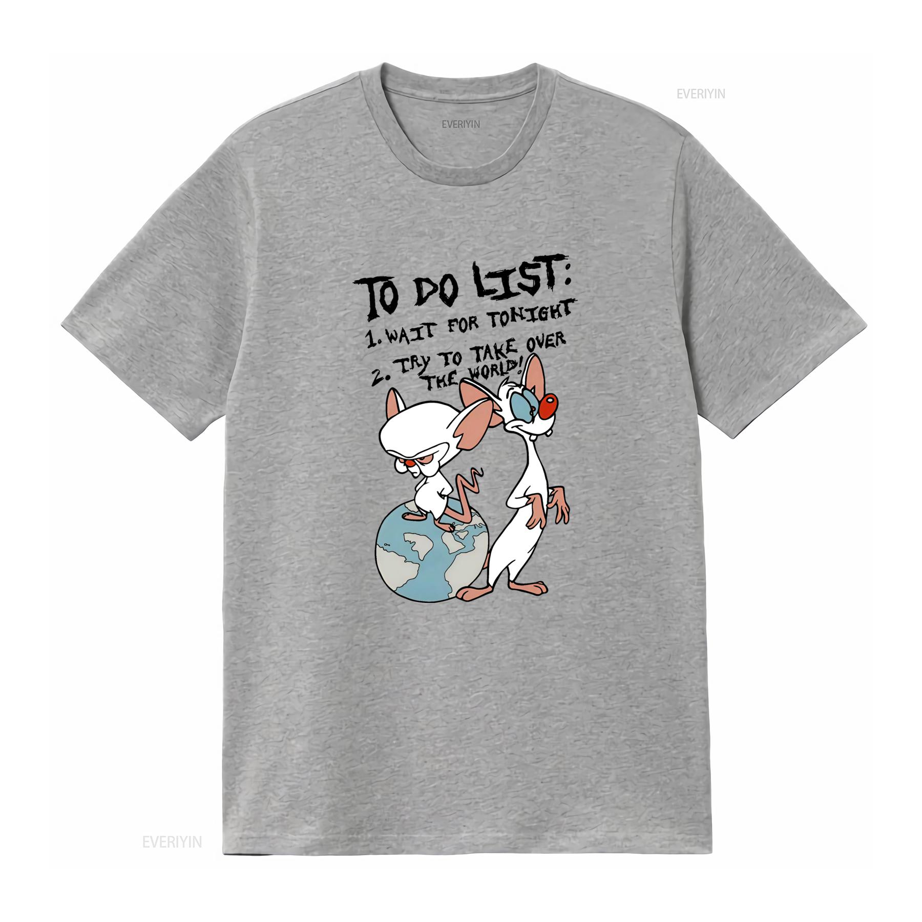 Pinky and the Brain To Do List T Shirt for Men Fun Cartoon Design Comfortable Fit Perfect Fans vintage Washed Stretched 2XL
Pinky and the Brain To Do List T Shirt for Men Fun Cartoon Design Comfortable Fit Perfect Fans vintage Washed Stretched 2XL