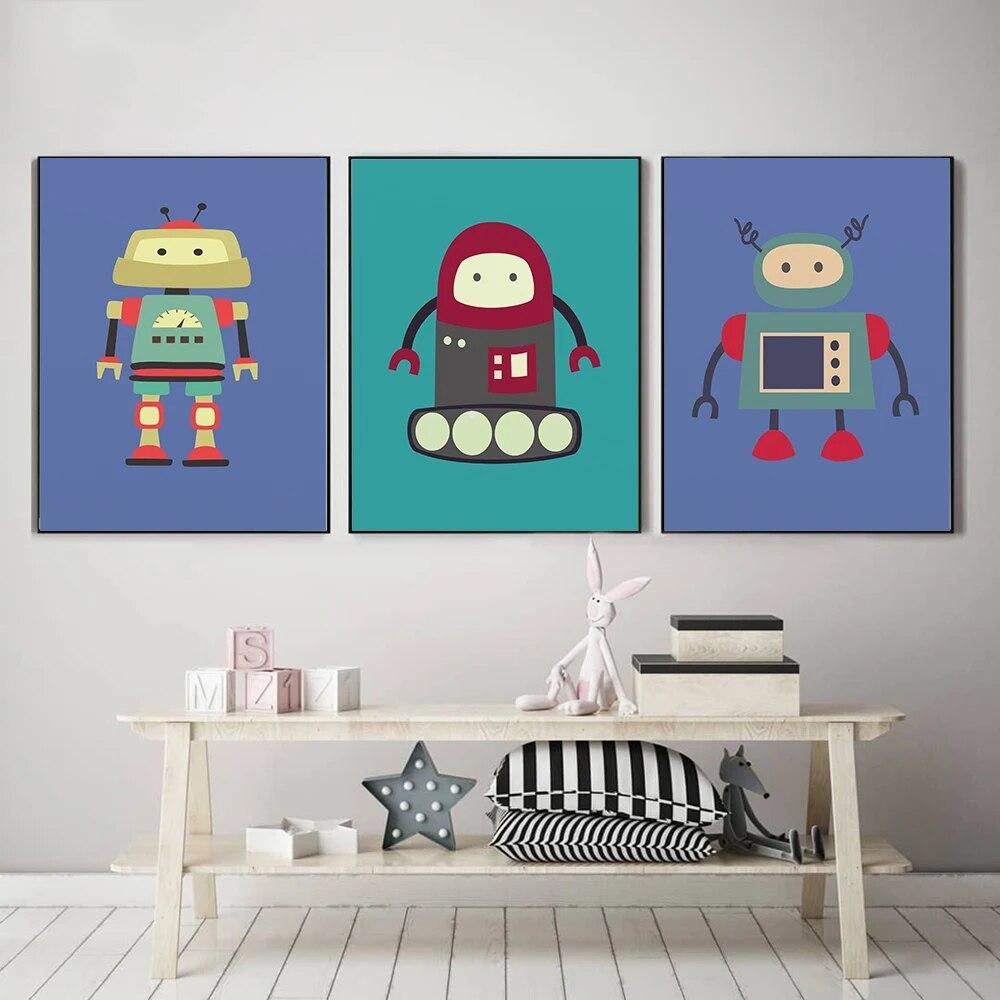 Robot Poster Cartoon Boy Toy Painting Blue Green Playroom Art Print Kids Room Mural Living Room Bedroom Home
Robot Poster Cartoon Boy Toy Painting Blue Green Playroom Art Print Kids Room Mural Living Room Bedroom Home