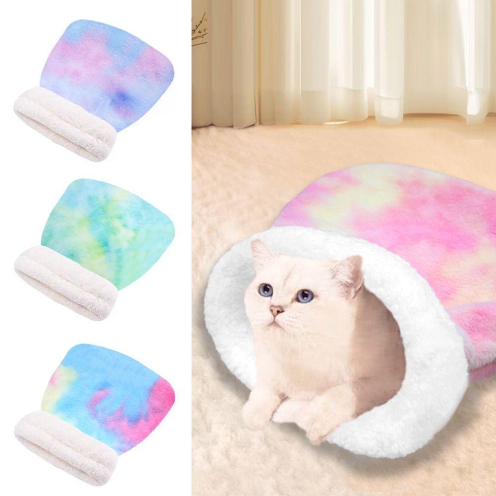 Tie-dye Color Cat Cave Bed Plush Kitten Quilt Bed Creative Pet Snuggle Sack Pet Supplies рожевий
Tie-dye Color Cat Cave Bed Plush Kitten Quilt Bed Creative Pet Snuggle Sack Pet Supplies рожевий